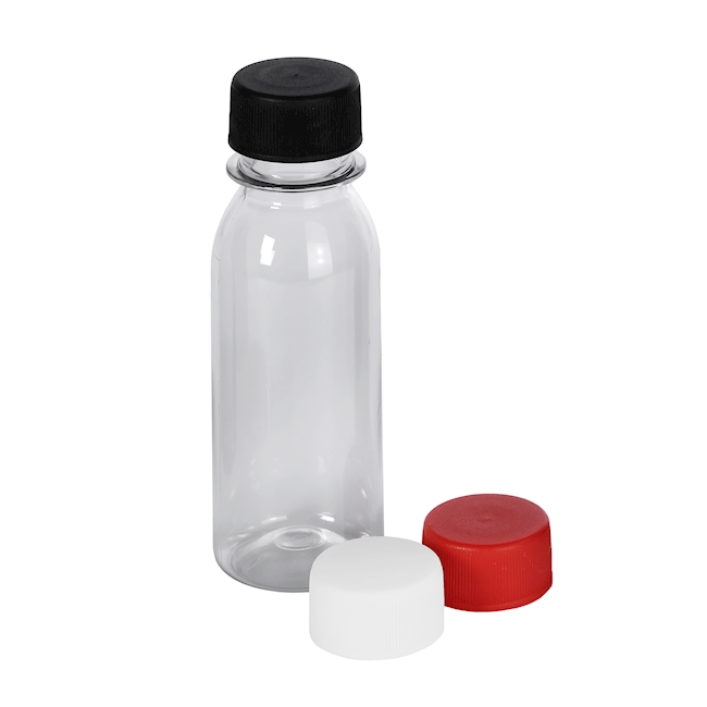 Flacon 100 ml PET, Bouchon à vis blanc